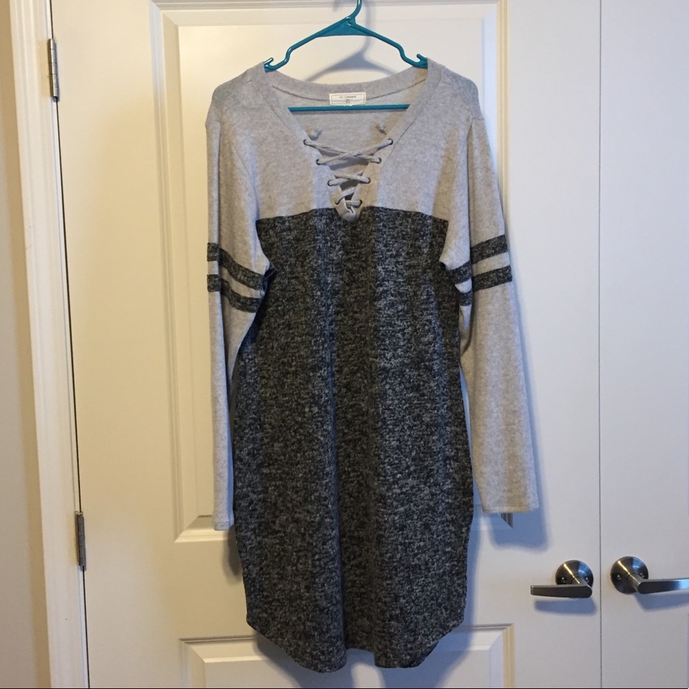 no comment Sweater Dress Grey 2 tone Size 2X